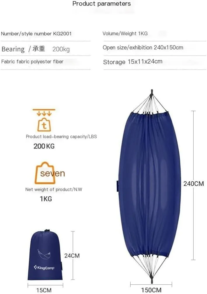 Hammock Double Outdoor Single Hammock Anti-Rollover Swing Outdoor Anti-Mosquito Portable Adult Camping Hanging Chair Hammock Outdoor
