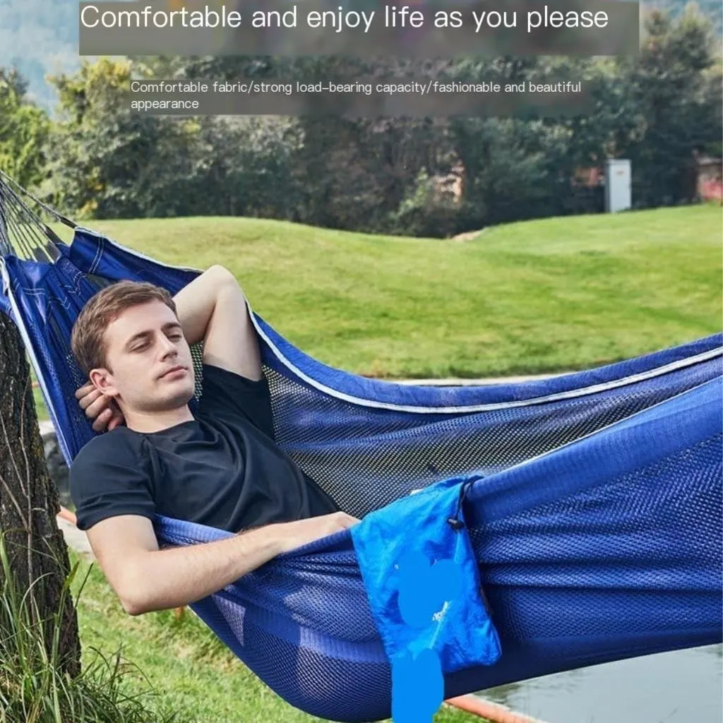Hammock Double Outdoor Single Hammock Anti-Rollover Swing Outdoor Anti-Mosquito Portable Adult Camping Hanging Chair Hammock Outdoor