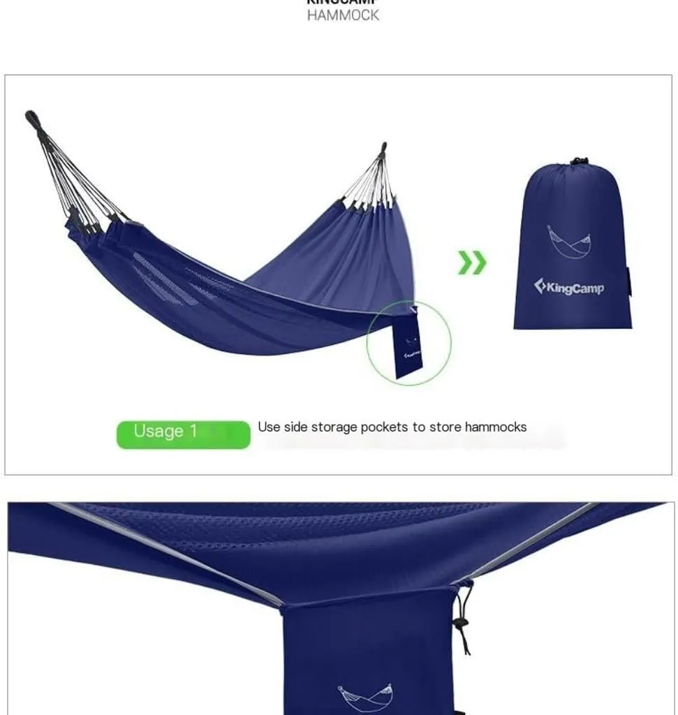 Hammock Double Outdoor Single Hammock Anti-Rollover Swing Outdoor Anti-Mosquito Portable Adult Camping Hanging Chair Hammock Outdoor