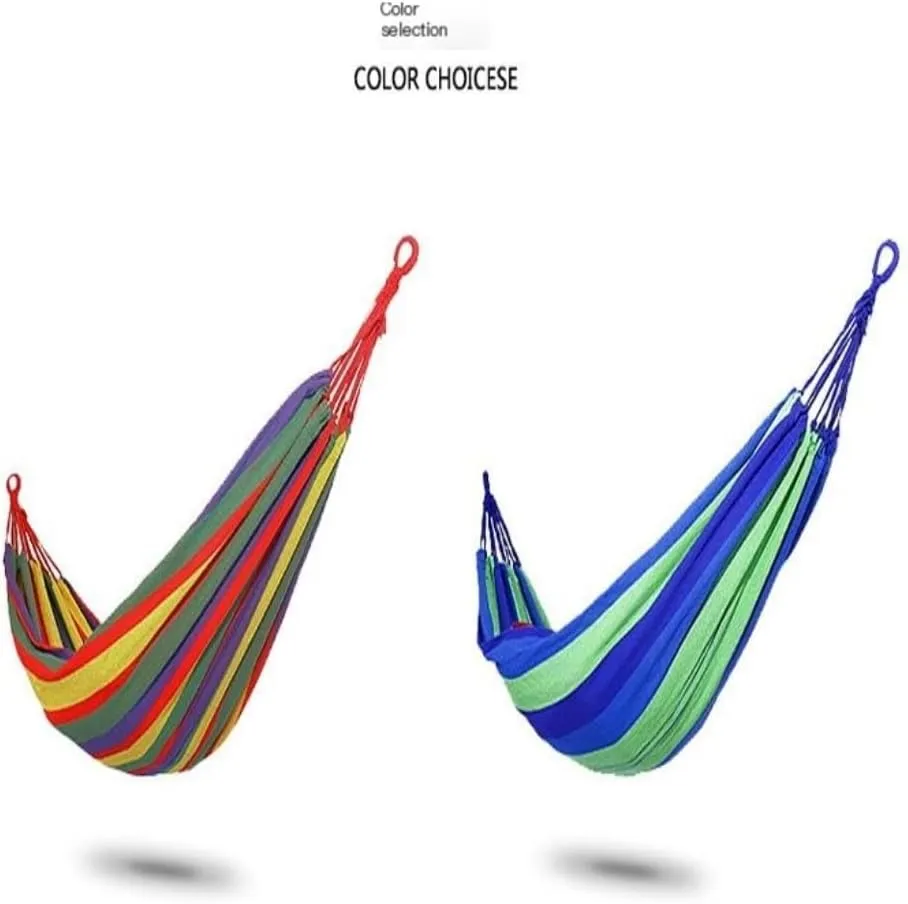 Hammock Double Single Double Parachute Cloth Hammock Light Breathable Hammock Nylon Hammock Outdoor Swing Anti-Rollover Hammock Outdoor(Red,Small)