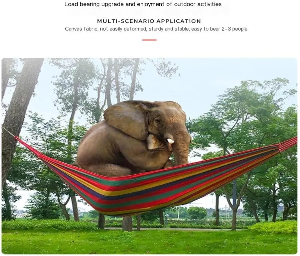 Hammock Double Single Double Parachute Cloth Hammock Light Breathable Hammock Nylon Hammock Outdoor Swing Anti-Rollover Hammock Outdoor(Red,Small)
