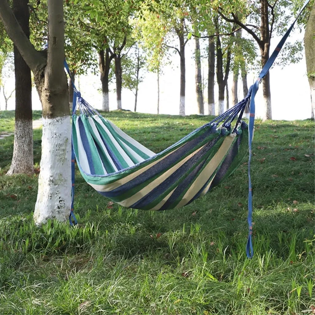 Hammock Double Thickened Cotton Canvas Camping Hammock Sheets Double Hammock Outdoor Camping Swing Dormitory Hanging Chair Hammock Outdoor(G)