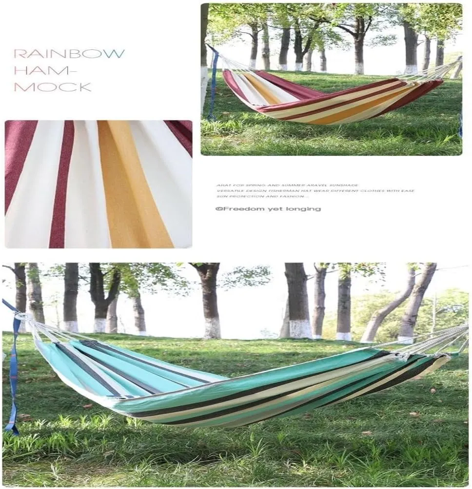 Hammock Double Thickened Cotton Canvas Camping Hammock Sheets Double Hammock Outdoor Camping Swing Dormitory Hanging Chair Hammock Outdoor(G)
