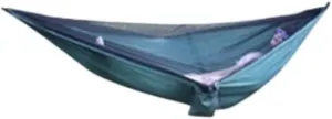 Hammock Double Ultra-Light Nylon Double Hammock Parachute Cloth Anti-Rollover Elastic Band Encrypted Mosquito Net Hammock Hammock Outdoor(D)