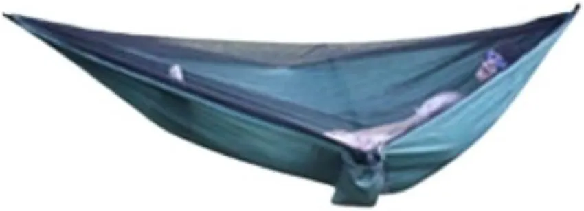 Hammock Double Ultra-Light Nylon Double Hammock Parachute Cloth Anti-Rollover Elastic Band Encrypted Mosquito Net Hammock Hammock Outdoor(D)