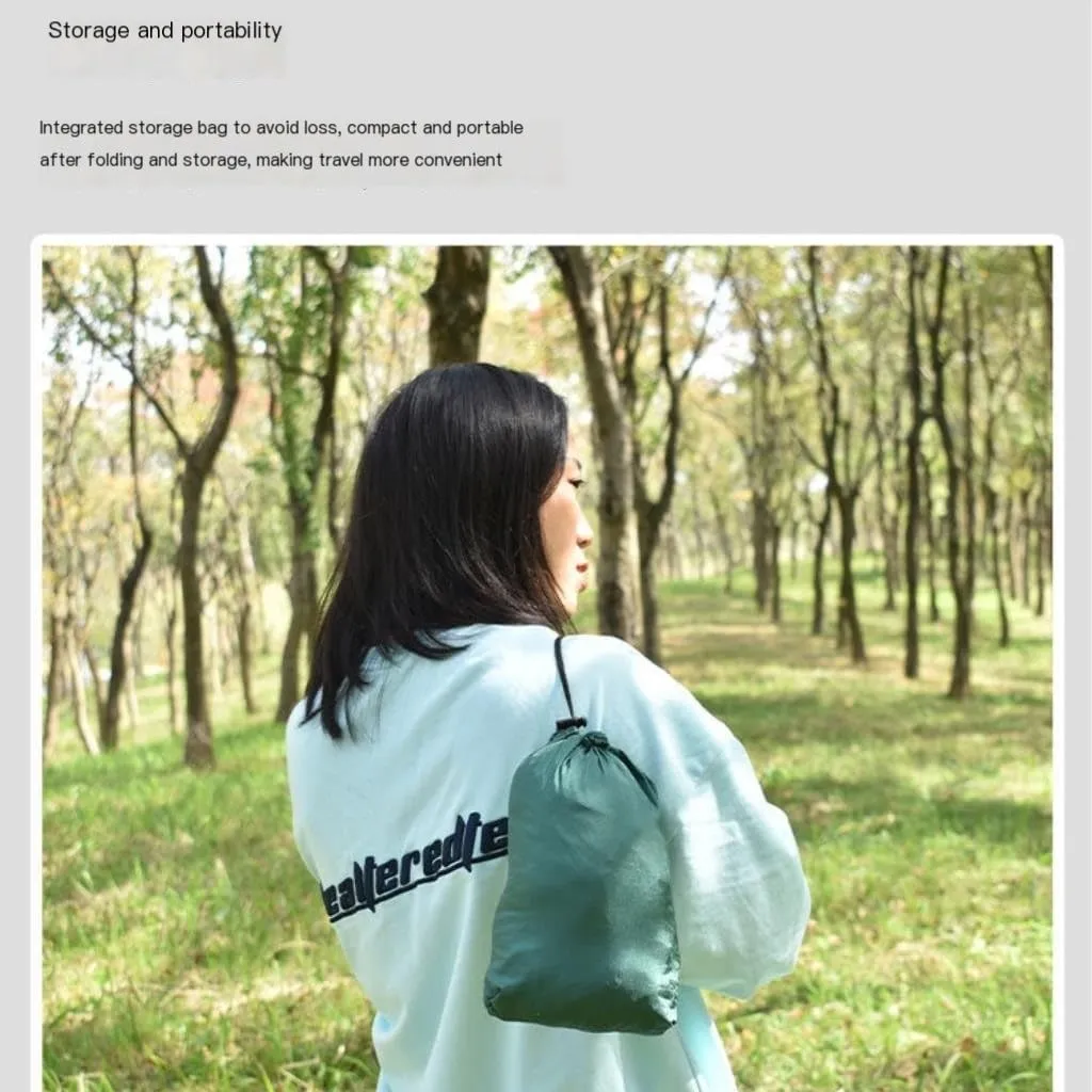 Hammock Double Ultra-Light Nylon Double Hammock Parachute Cloth Anti-Rollover Elastic Band Encrypted Mosquito Net Hammock Hammock Outdoor(E)