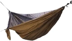 Hammock Double Ultra-Light Nylon Double Hammock Parachute Cloth Anti-Rollover Elastic Band Encrypted Mosquito Net Hammock Hammock Outdoor(E)