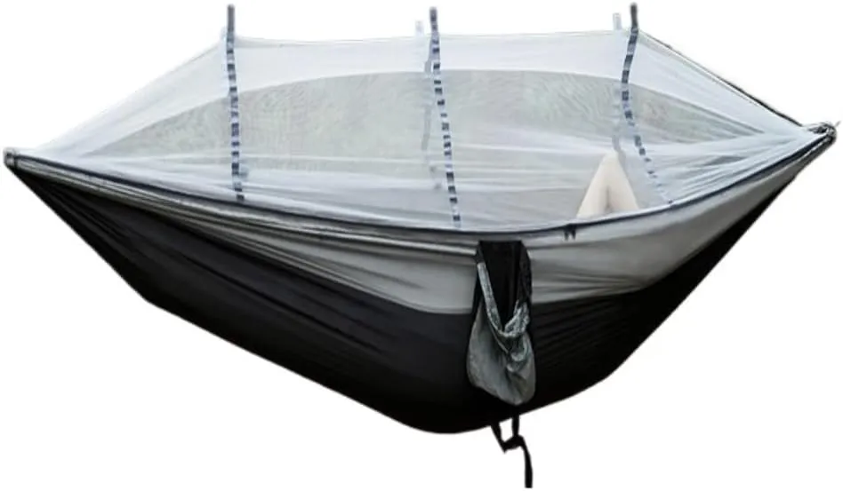 Hammock Hammock Outdoor Camping Anti-Mosquito Outdoor Camping with Mosquito Net Breathable Hanging Tree Tent Hammocks for Outside(A)