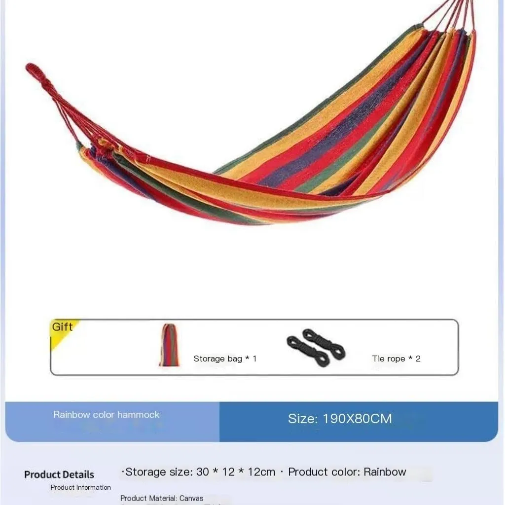 Hammock Hammock Outdoor Swing Anti-Rollover Home Indoor Single Double Hanging Chair Adult Sleeping Fall Out of Bed Hammocks for Outside(A,Small)