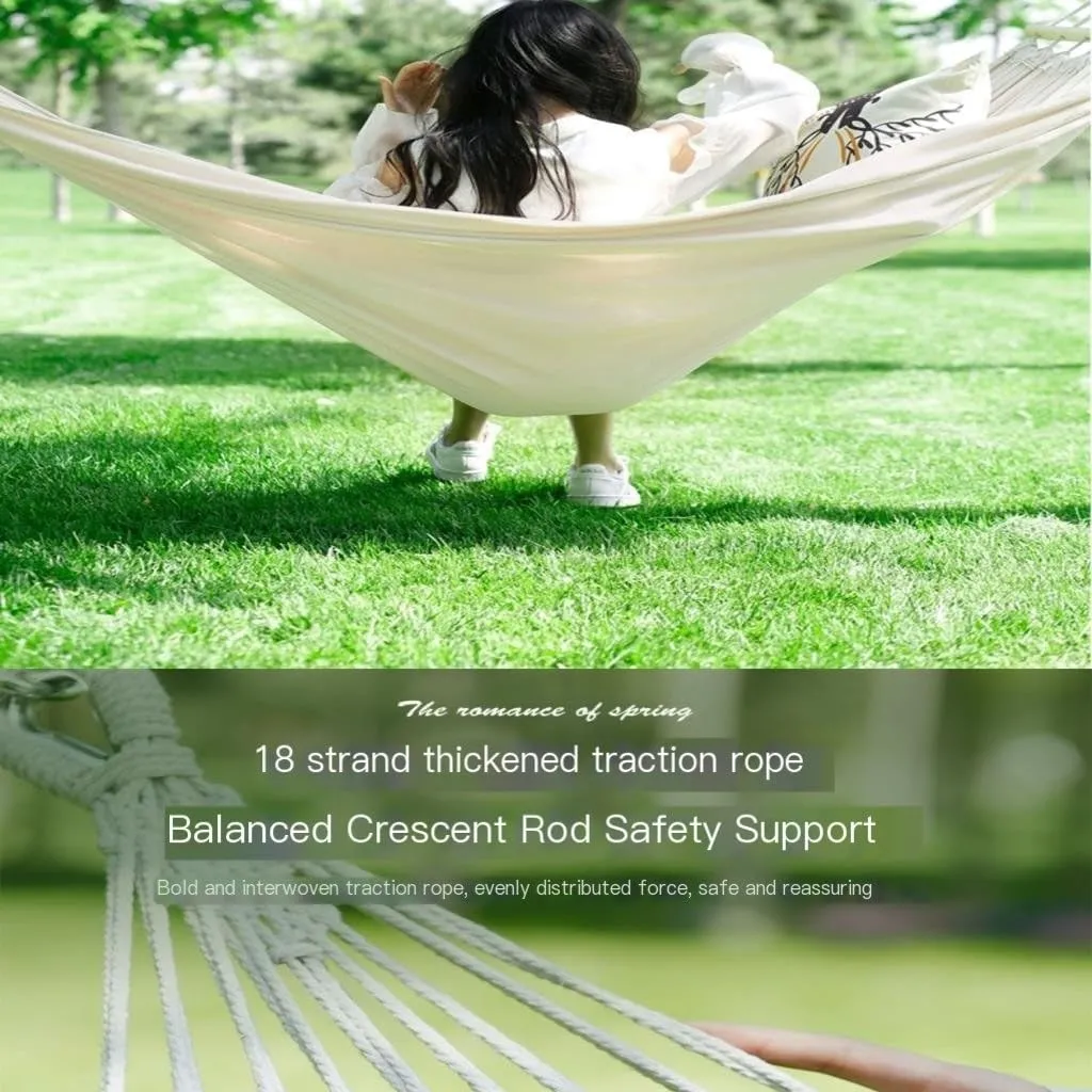 Hammock Hammock Outdoor Swing Camping Single Double Bedroom Adult Sleeping Anti-Rollover Thickened Hanging Chair Hammocks for Outside(Blue,D)