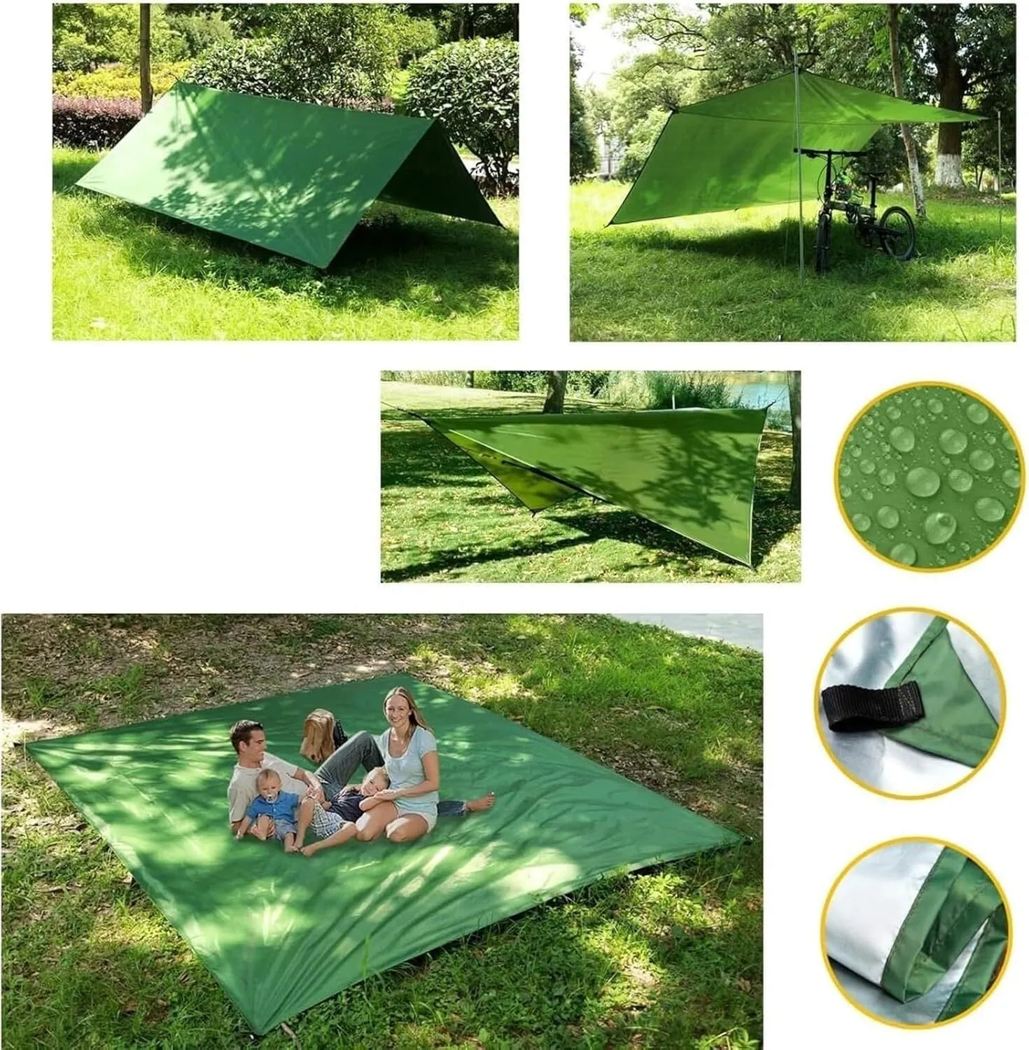 Hammock Hammock with Rain Fly Tarp and Net, 260x140 Cm Portable Camping Hammock Double Tree Hammock Outdoor Portable Hammock