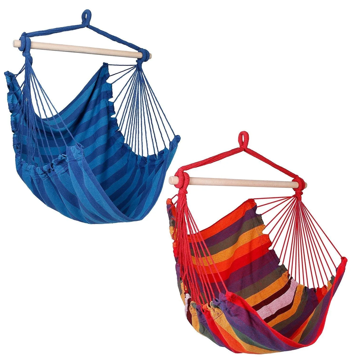 Hammock Hanging Chair Canvas with 2 Pillows
