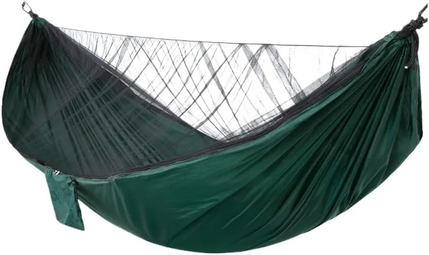 Hammock Mosquito Net Automatic Quick Opening Anti-Mosquito Hammock Outdoor Double Parachute Mosquito Net Hammock Hammocks for Outside(A)