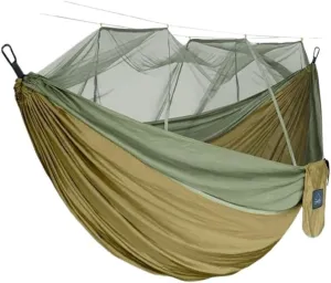 Hammock Mosquito Net Hammock Double Outdoor Anti-Mosquito Parachute Cloth Swing Outdoor Sleeping Hanging Tree Camping Hammocks for Outside(A,Small)
