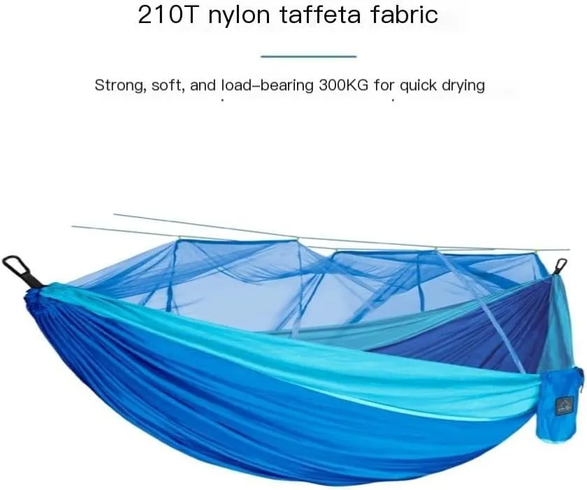 Hammock Mosquito Net Hammock Double Outdoor Anti-Mosquito Parachute Cloth Swing Outdoor Sleeping Hanging Tree Camping Hammocks for Outside(A,Small)
