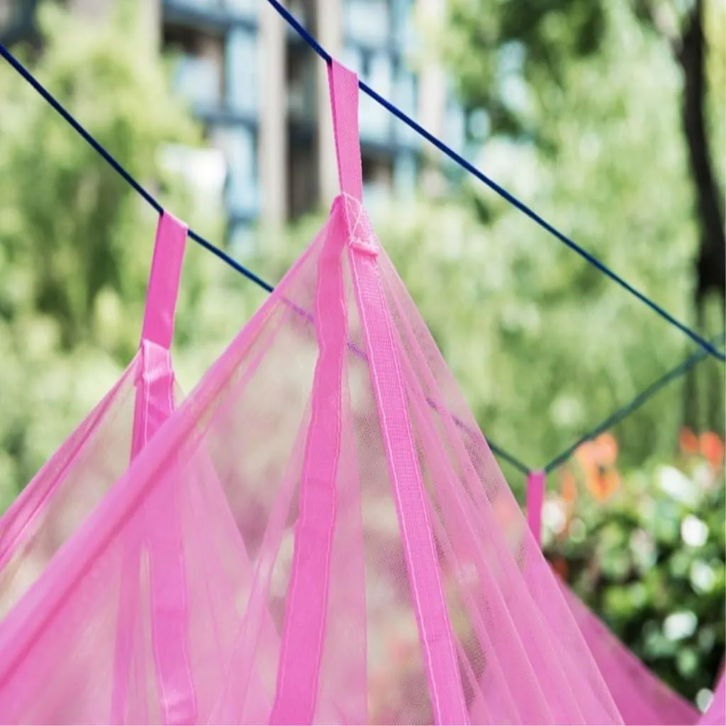 Hammock Mosquito Net Hammock Double Outdoor Anti-Mosquito Parachute Cloth Swing Outdoor Sleeping Hanging Tree Camping Hammocks for Outside(Orange)