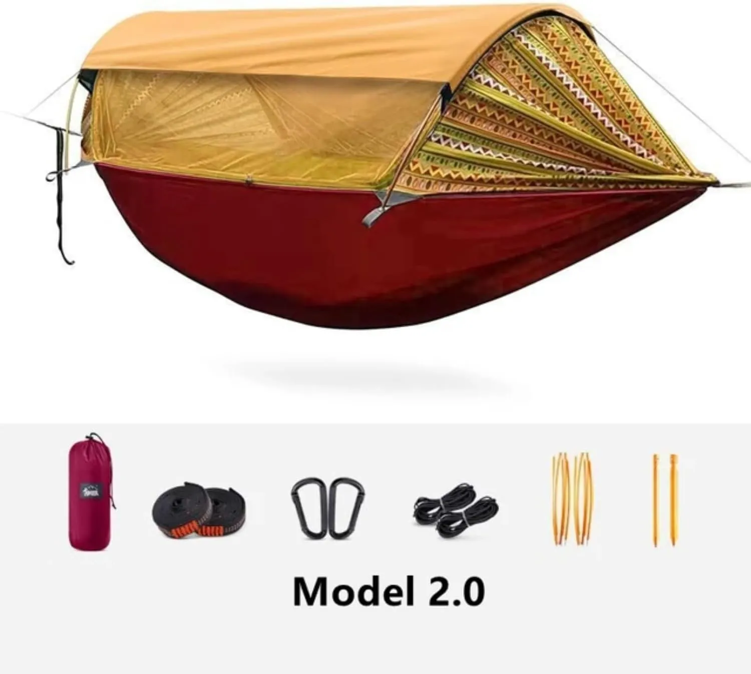 Hammock Outdoor Anti roll and Anti Mosquito Hammock Double Person Sunshade Camping Hammock with Mosquito net