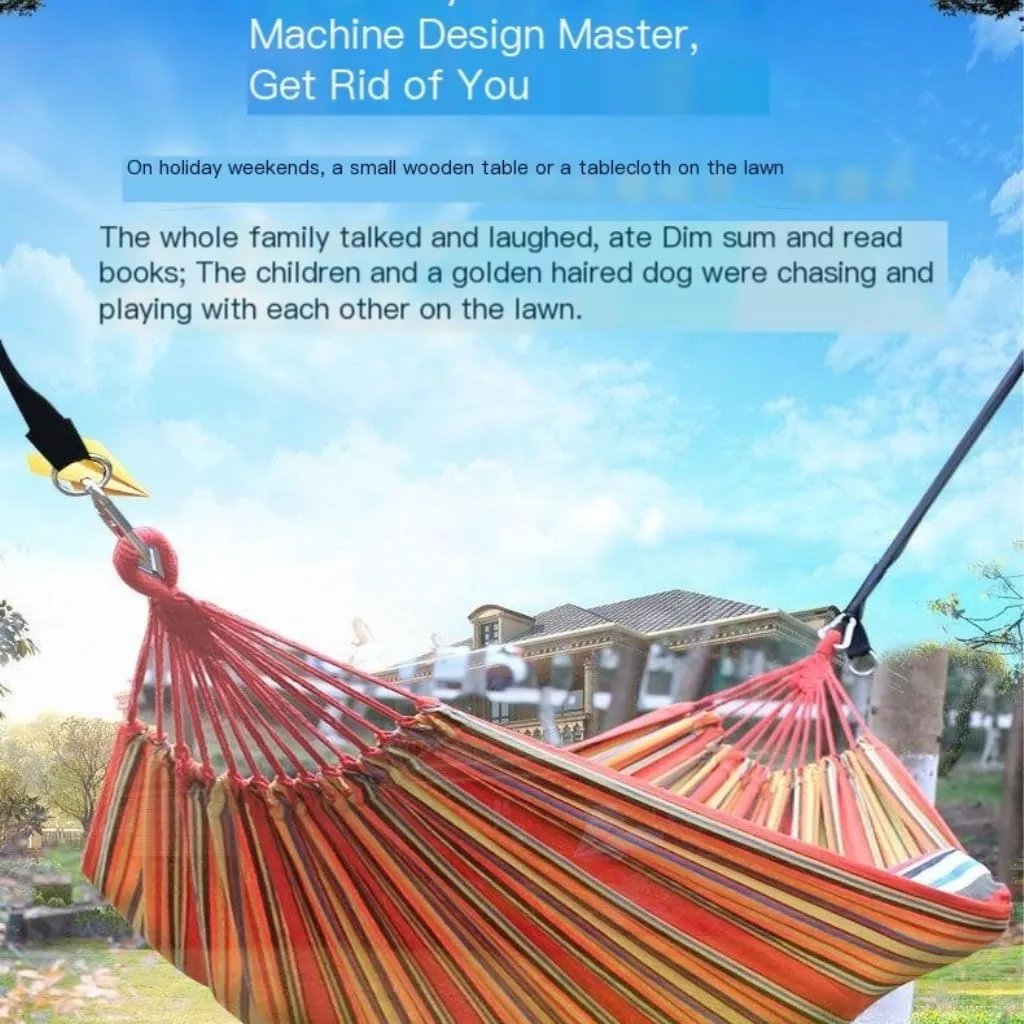 Hammock Outdoor Hammock Double Single Dormitory Student Dormitory Swing Adult Balcony Hanging Chair Indoor and Outdoor Hammocks for Outside(C)