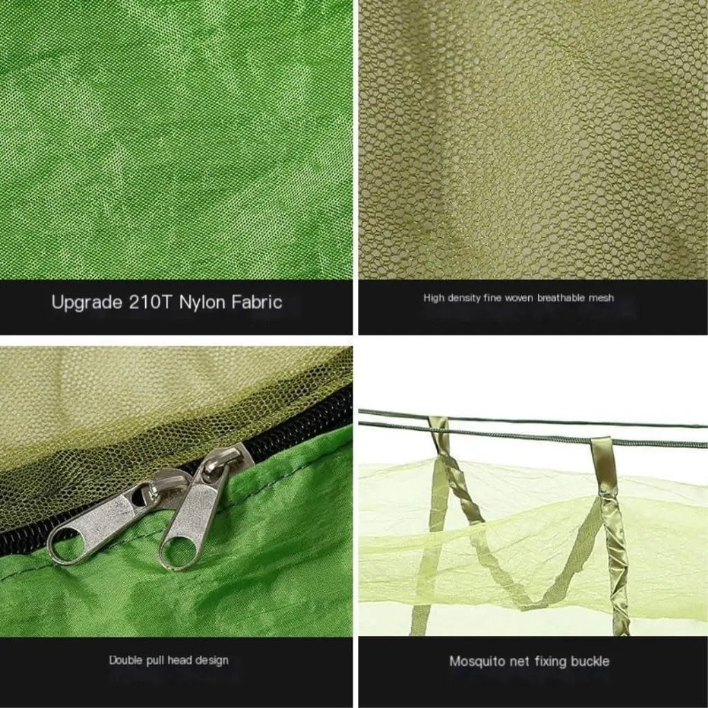 Hammock Outdoor Parachute Wholesale Hammock with Mosquito Net Anti-Mosquito Nylon Single Double Camping Hammock Hammocks for Outside(Green,Small)
