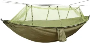 Hammock Outdoor Parachute Wholesale Hammock with Mosquito Net Anti-Mosquito Nylon Single Double Camping Hammock Hammocks for Outside(Green,Small)