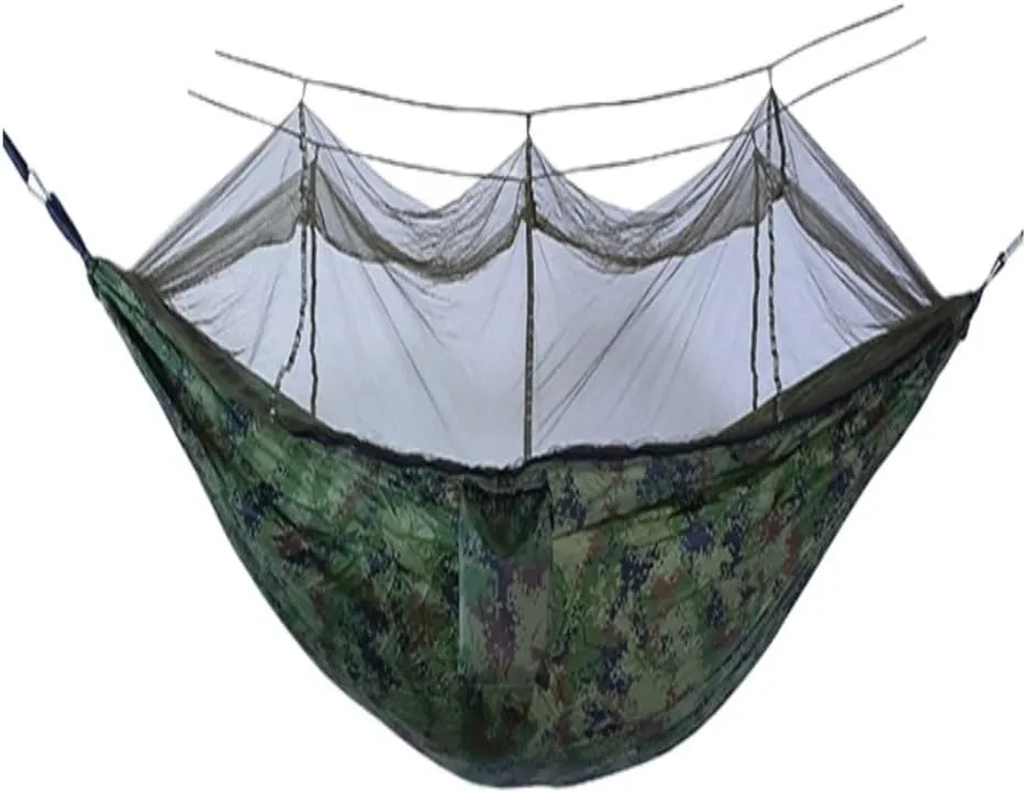 Hammock Outdoor Portable Camping Single Double Mosquito Net Hammock Anti-Mosquito Camping Mesh Mosquito Net Hammock Hammocks for Outside(E)