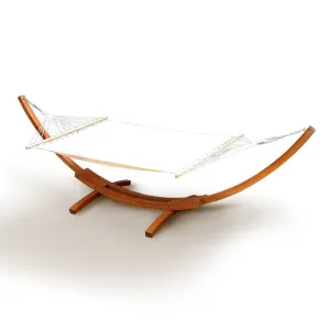 Hammock with Stand Double Wooden Larch Natural