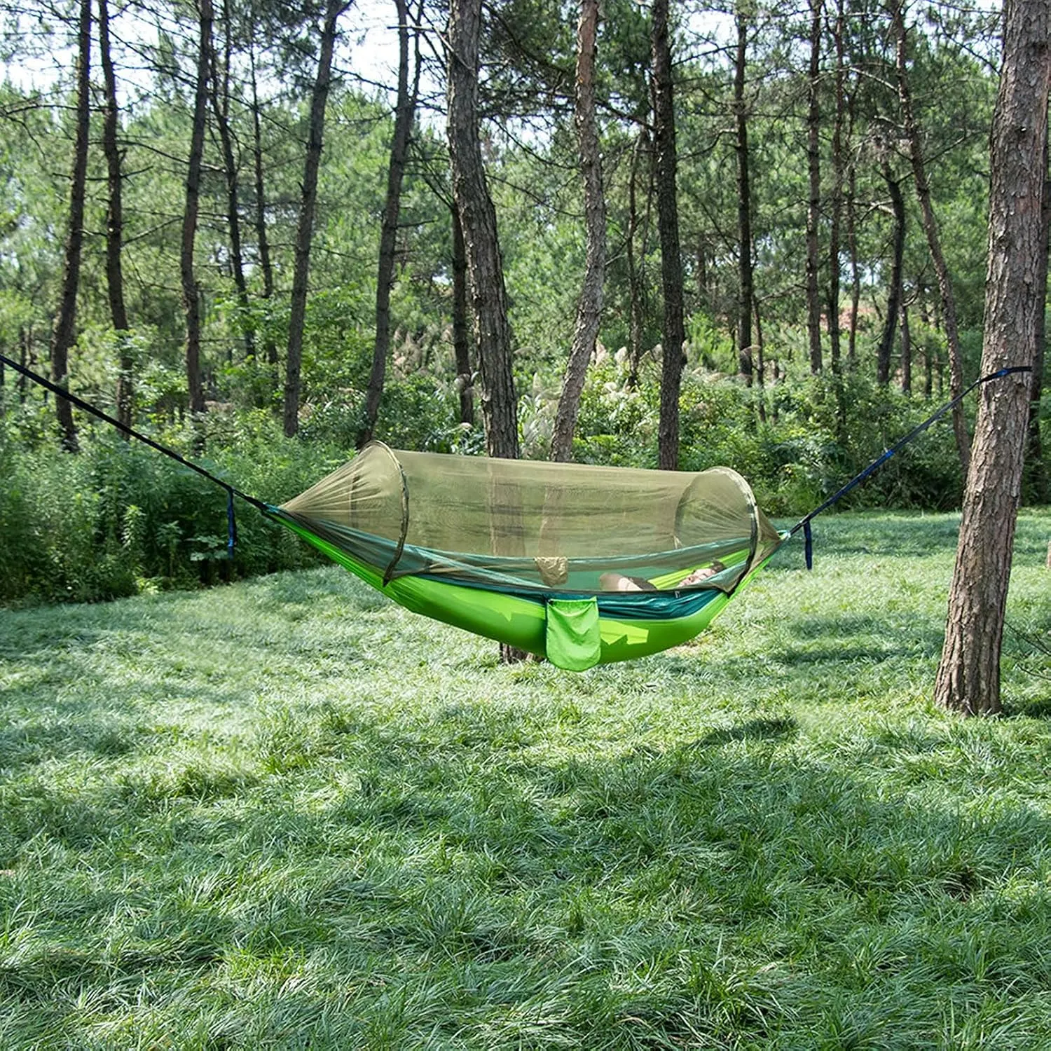 Hammocks for Outside 2 Person with Mosquito Net, Inside Hammock for Bedroom, Portable Hammock with Mosquito Net, Quick Dry Hammock, for Travel Patio Garden