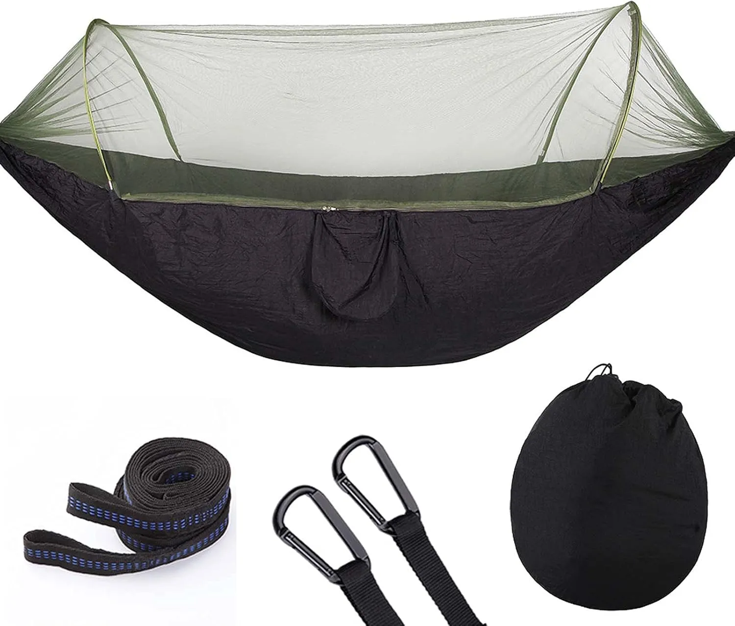 Hammocks for Trees, Camping Hammocks with Netting, Quick Dry Hammock, Double Hammock Swing Chair Outdoor with Tree Hooks, for Beach, Backyard, Patio