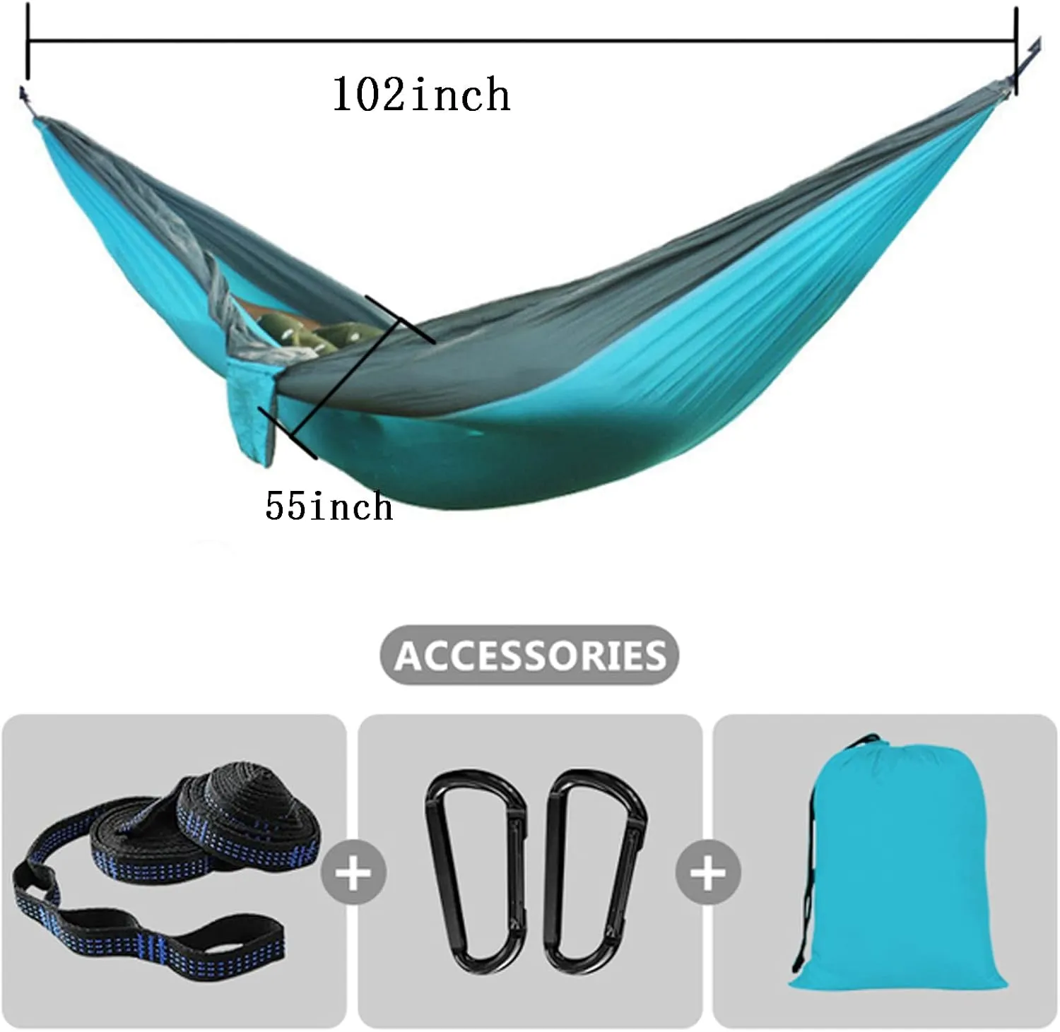 Hammocks Hammock Double Camping Hammock with Tree Strap Lightweight Portable 210T Nylon Hammock Swing Chair for Outdoor Hiking Travel Outdoor Hammock