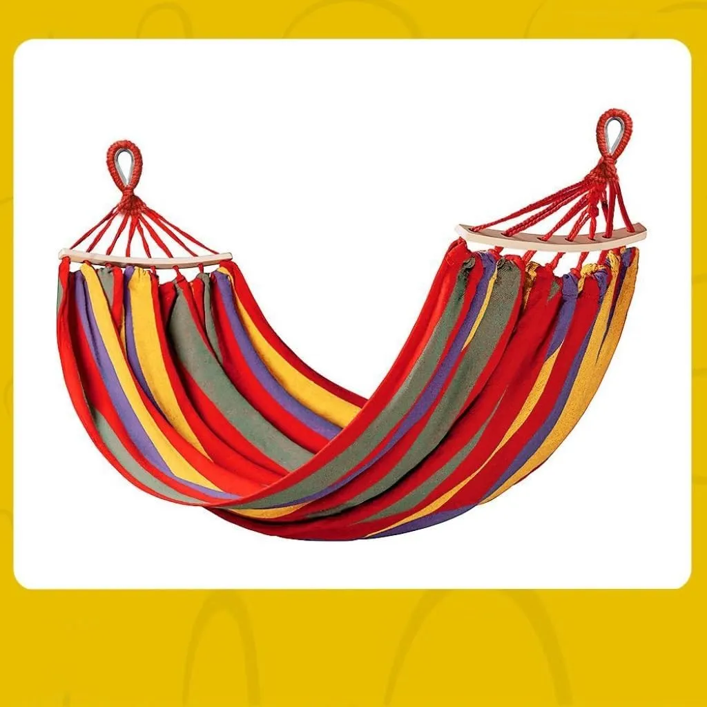 Hammocks Hammock Outdoor Swing Adult Thickened Canvas Camping Leisure Single and Double Dormitory Hanging Chair Camping Hammocks(Red,261 * 80cm)