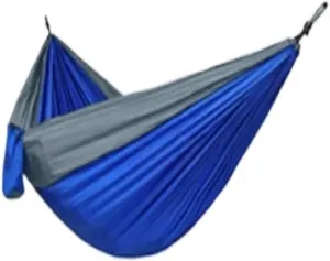 Hammocks High Load-Bearing Anti-Rollover Nylon Hammock Outdoor Ultra-Light Single and Double Parachute Cloth Hammock Camping Hammocks(C)