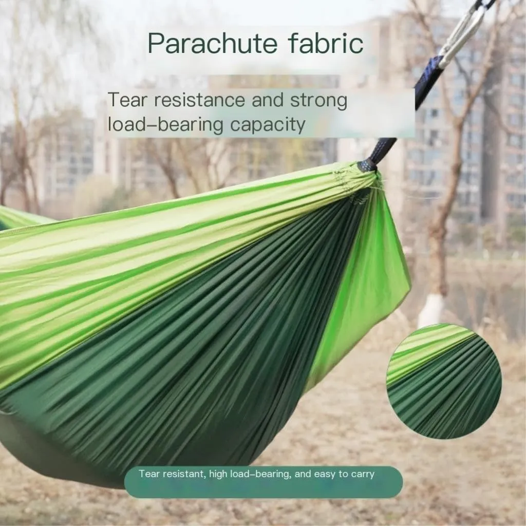 Hammocks High Load-Bearing Anti-Rollover Nylon Hammock Outdoor Ultra-Light Single and Double Parachute Cloth Hammock Camping Hammocks(F)