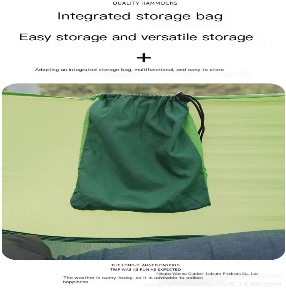 Hammocks High Load-Bearing Anti-Rollover Nylon Hammock Outdoor Ultra-Light Single and Double Parachute Cloth Hammock Camping Hammocks(F)