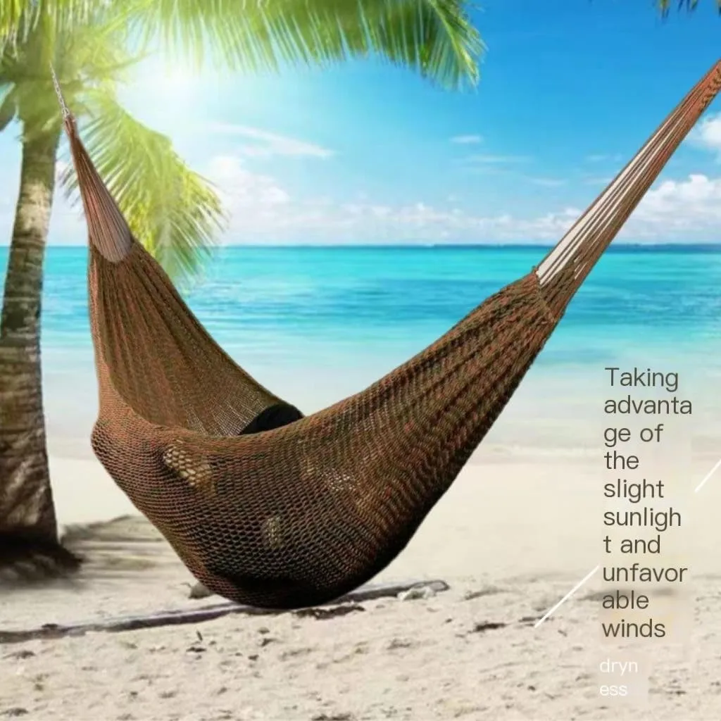 Hammocks Mesh Outdoor Camping Swing Homestay Outdoor Da Double Anti-Rollover Hanging Chair Double Nylon Hammock Camping Hammocks(Red)