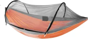 Hammocks Outdoor Anti-Mosquito Hammock Automatic Quick Opening with Mosquito Net Parachute Cloth Single Double Portable Camping Hammocks(Orange)