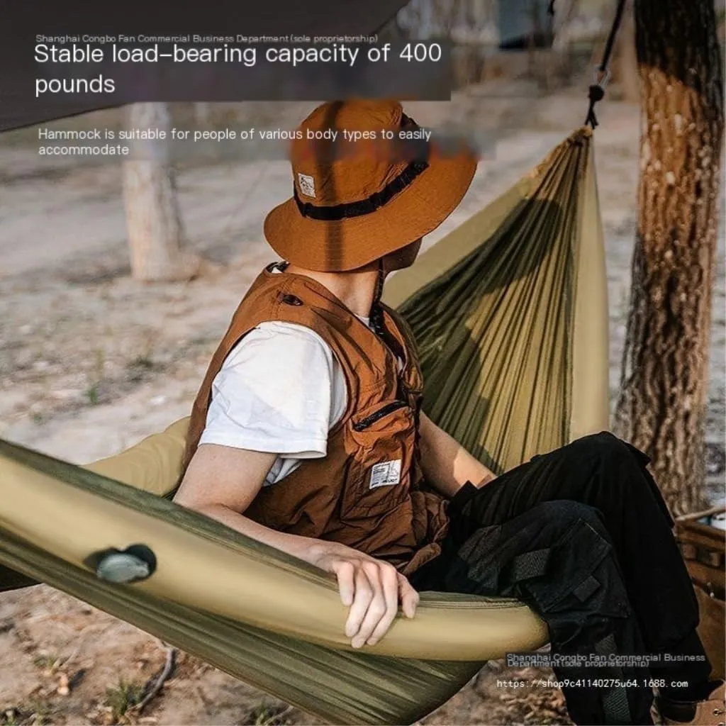 Hammocks Outdoor Camping Hammock Swing Anti-Rollover Inflatable Single Double Outdoor Portable Hanging Chair Camping Hammocks