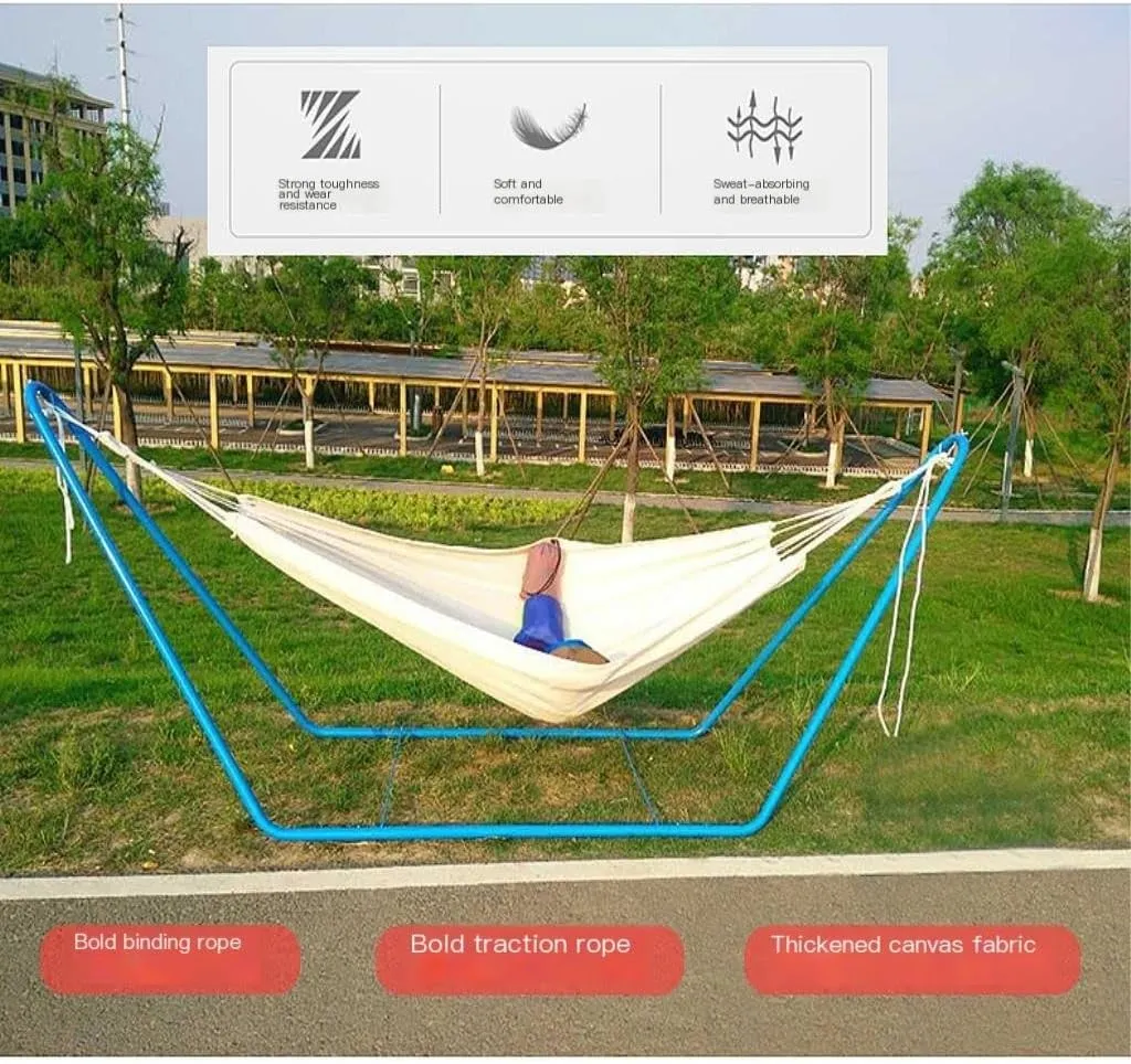 Hammocks Outdoor Camping White Canvas Outdoor Hammock Solid Color 2 Meter Single and Double Hammock Outdoor Hammock Camping Hammocks(200 * 150cm)