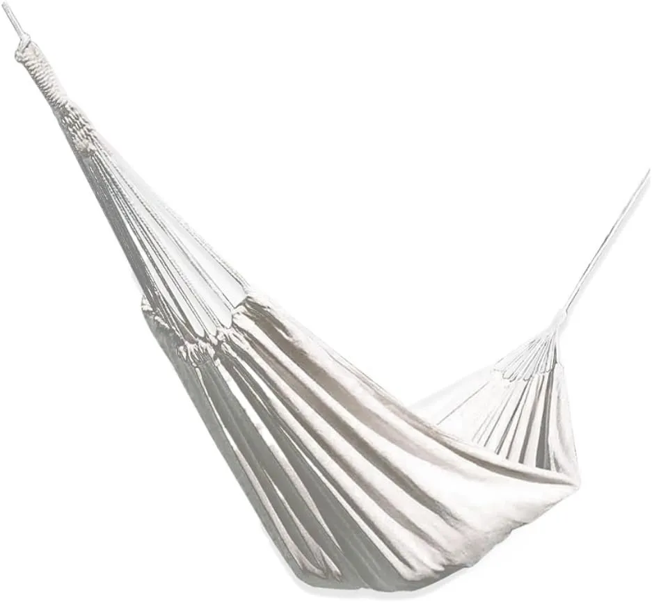 Hammocks Outdoor Camping White Canvas Outdoor Hammock Solid Color 2 Meter Single and Double Hammock Outdoor Hammock Camping Hammocks(200 * 150cm)