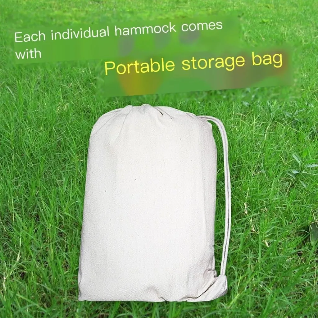 Hammocks Outdoor Camping White Canvas Outdoor Hammock Solid Color 2 Meter Single and Double Hammock Outdoor Hammock Camping Hammocks(200 * 150cm)