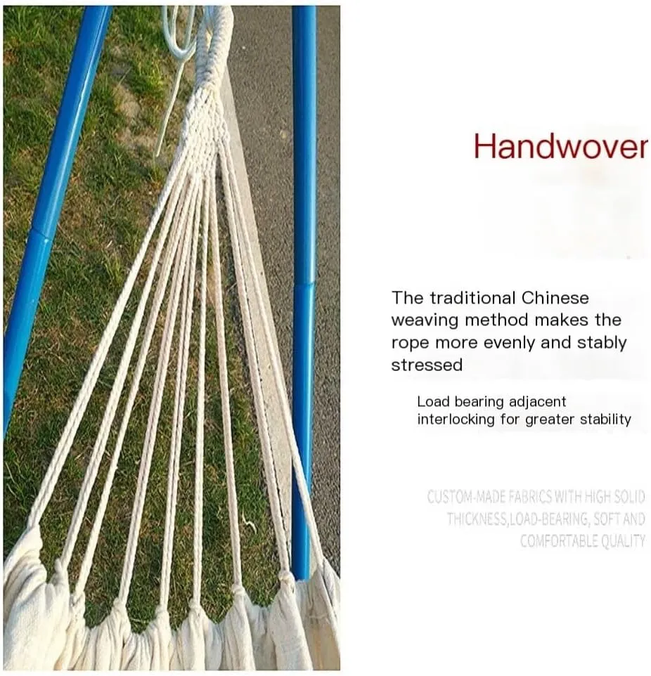 Hammocks Outdoor Camping White Canvas Outdoor Hammock Solid Color 2 Meter Single and Double Hammock Outdoor Hammock Camping Hammocks(200 * 150cm)