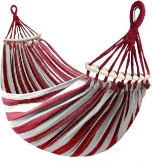 Hammocks Outdoor Canvas Hammock Camping Anti-Rollover Swing Thickened Spot Single Double Duckbill Buckle Hammock Camping Hammocks(B)