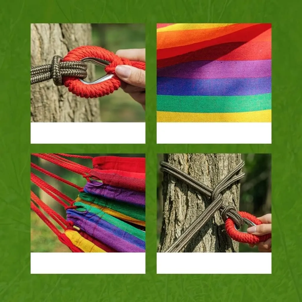 Hammocks Outdoor Hammock Camping Breathable Wear-Resistant Thickened Portable Hammock, 200*100cm, Green