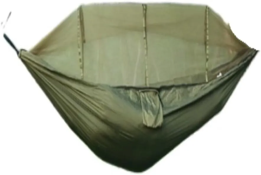 Hammocks Outdoor Supplies Parachute Hammock with Mosquito Net Anti-Mosquito Nylon Single and Double Camping Hammock Camping Hammocks(Green)