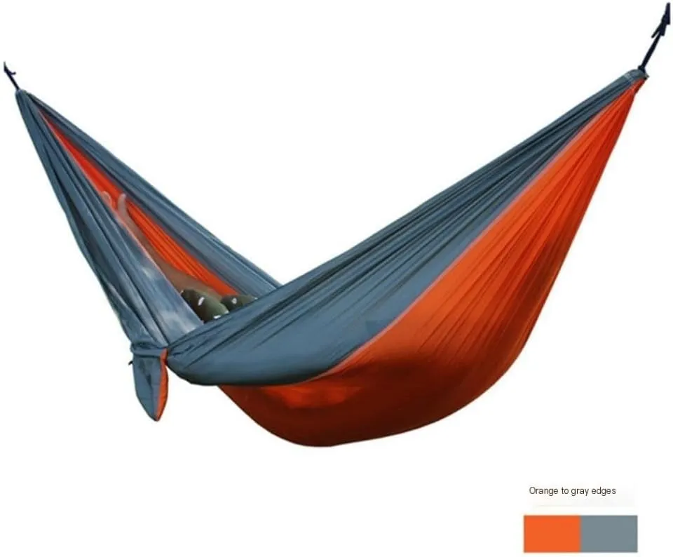 Hammocks Outdoor Thickened Canvas Outdoor Bent Wooden Stick Hanging Sheet Double Hammock Swing Dormitory Camping Camping Hammocks(A)