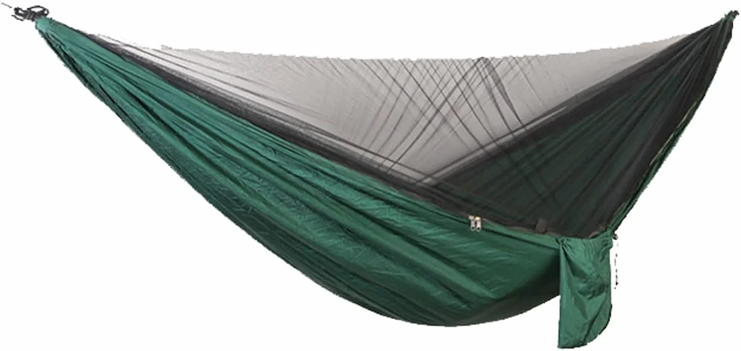 Hammocks Portable Hammock Outdoors Double Camping Hammocks with Mosquito Net Lightweight Parachute Nylon Hammock for Backpacking Hiking Hammocks for Outside