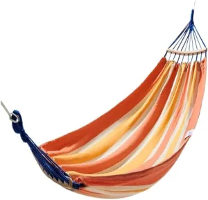Hamock Hammock Outdoor Camping Single and Double Hammock Canvas Anti-Rollover Swing Adult Dormitory Hanging Chair Hanmock(Orange)
