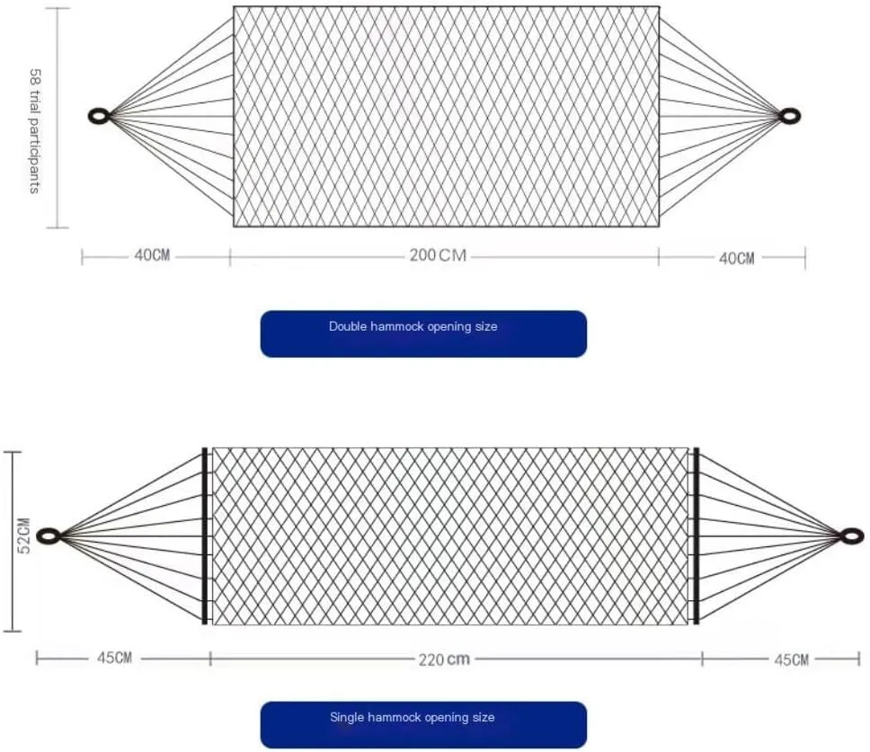 Hamock Home Outdoor Camping Camping Hammock Single Double Anti-Rollover Hammock Net Portable Nylon Swing Adult Hanmock(Small)