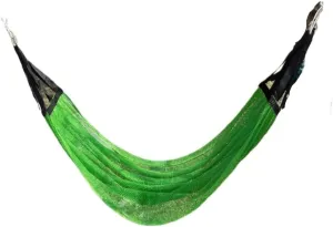 Hamock Ice Silk Hammock Outdoor Thickened Fine Mesh Single and Double Anti-Rollover Hanging Chair Camping Courtyard Hanmock(Green,A)