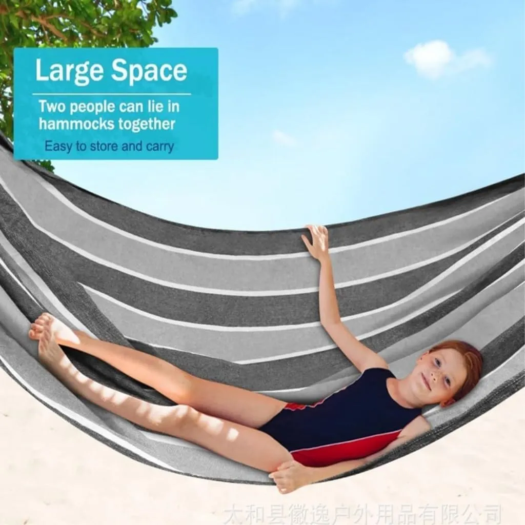 Hamock Outdoor Canvas Hammock Camping Anti-Rollover Swing Thickened Spot Single Double Duckbill Buckle Hammock Hanmock(G)