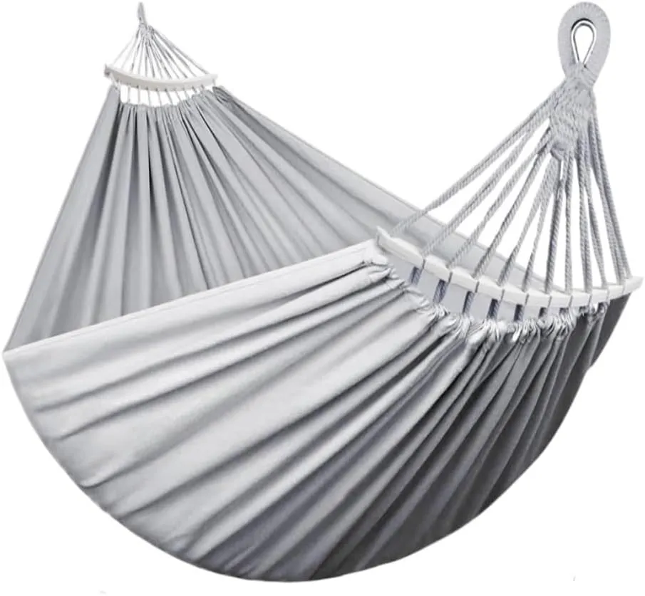 Hamock Outdoor Canvas Hammock Camping Anti-Rollover Swing Thickened Spot Single Double Duckbill Buckle Hammock Hanmock(G)